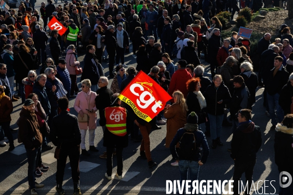 Manifestation contre la réforme des retraites à Chateaubriant