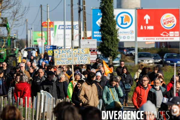 Manifestation contre la réforme des retraites à Chateaubriant