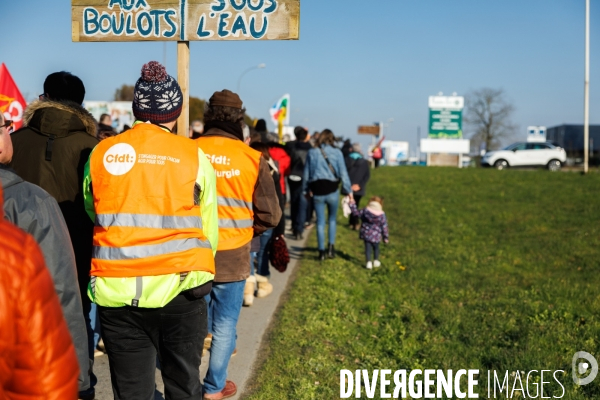 Manifestation contre la réforme des retraites à Chateaubriant