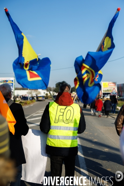 Manifestation contre la réforme des retraites à Chateaubriant