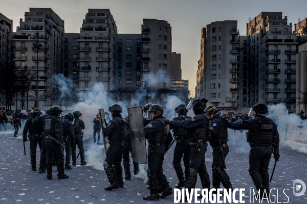 Lyon, Manifestation contre la réforme des retraites.