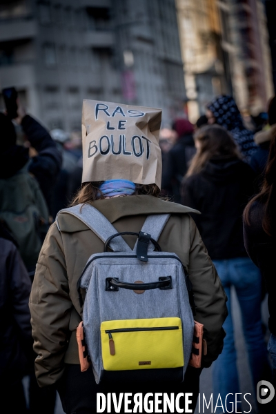 Lyon, Manifestation contre la réforme des retraites.