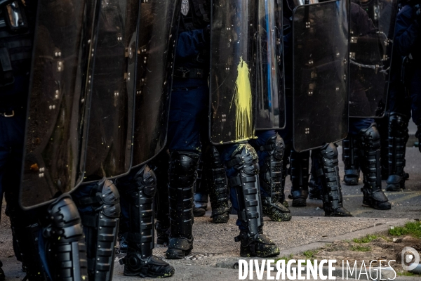 Lyon, Manifestation contre la réforme des retraites.