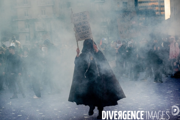 Lyon, Manifestation contre la réforme des retraites.