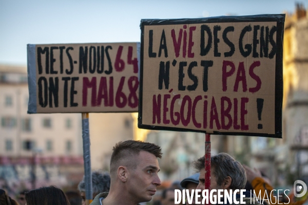 Quatrième manifestation contre la réforme des retraites à Marseille