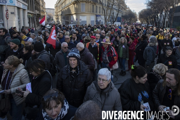 Quatrième manifestation contre la réforme des retraites à Marseille