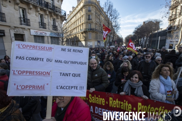 Quatrième manifestation contre la réforme des retraites à Marseille