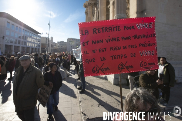 Quatrième manifestation contre la réforme des retraites à Marseille