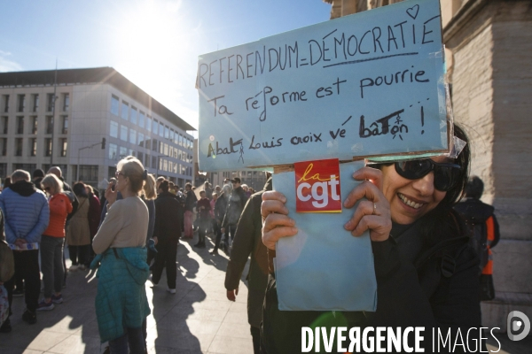 Quatrième manifestation contre la réforme des retraites à Marseille