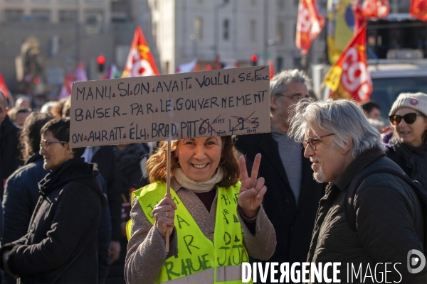 Quatrième manifestation contre la réforme des retraites à Marseille