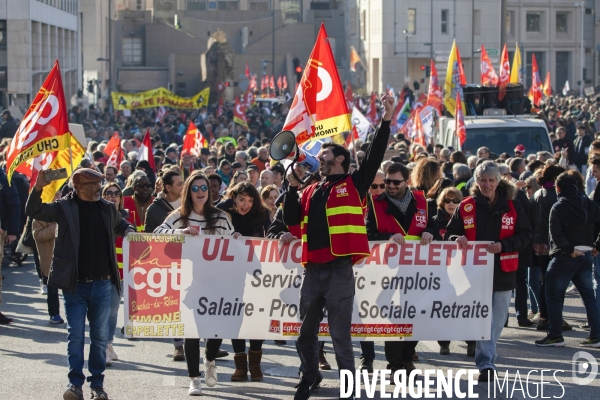 Quatrième manifestation contre la réforme des retraites à Marseille