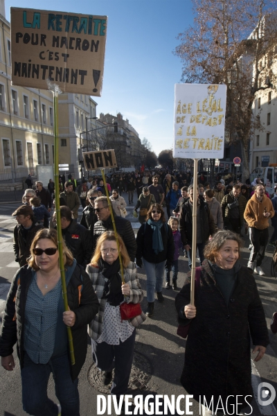 Quatrième manifestation contre la réforme des retraites à Marseille