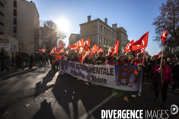 Quatrième manifestation contre la réforme des retraites à Marseille