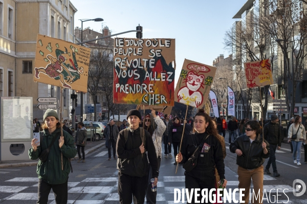 Quatrième manifestation contre la réforme des retraites à Marseille