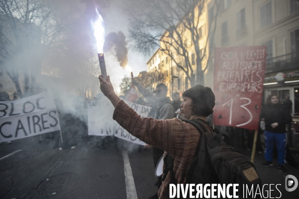 Quatrième manifestation contre la réforme des retraites à Marseille