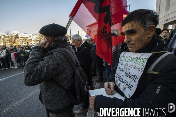 Quatrième manifestation contre la réforme des retraites à Marseille