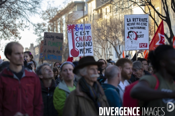 Quatrième manifestation contre la réforme des retraites à Marseille