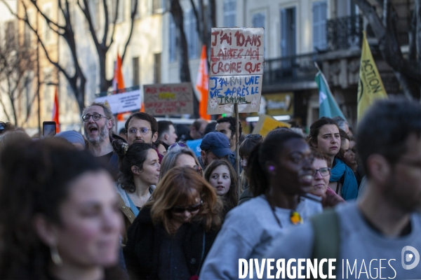 Quatrième manifestation contre la réforme des retraites à Marseille