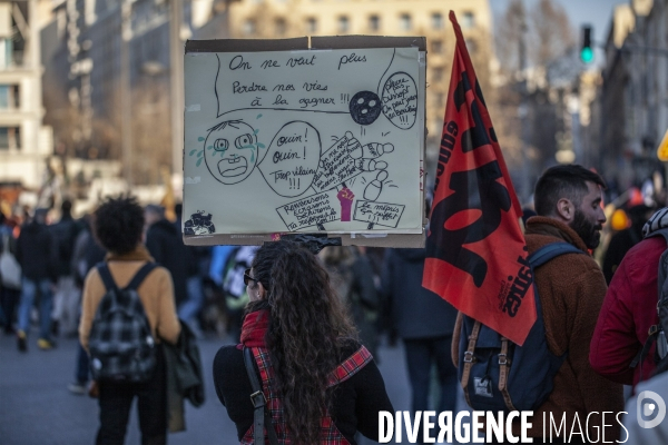 Quatrième manifestation contre la réforme des retraites à Marseille