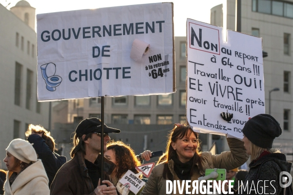 Quatrième manifestation contre la réforme des retraites à Marseille