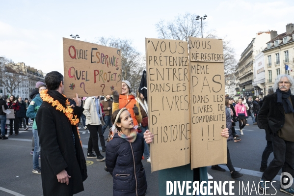 La manifestation contre la reforme des retraites, paris le11/02/2023