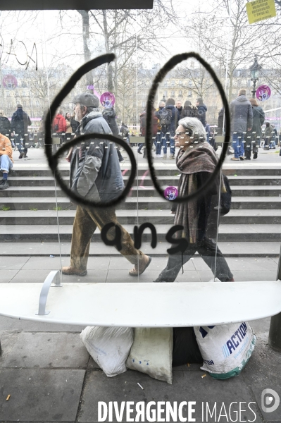 La manifestation contre la reforme des retraites, paris le11/02/2023