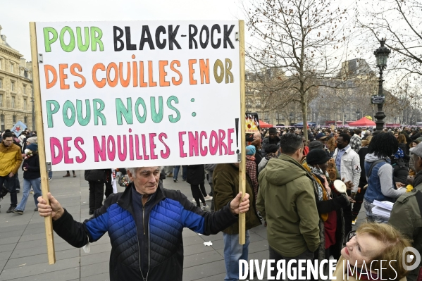 La manifestation contre la reforme des retraites, paris le11/02/2023