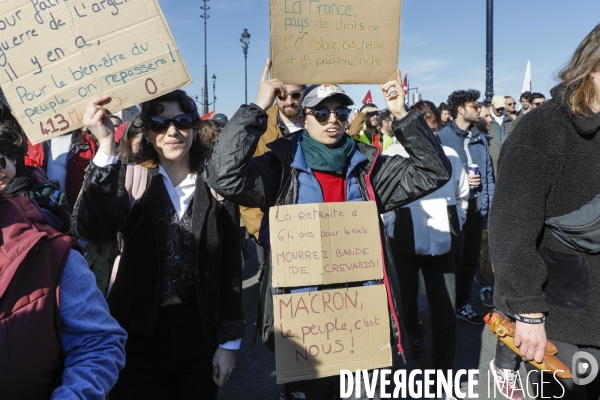 BORDEAUX, 4 ème manifestation contre la Réforme des Retraites