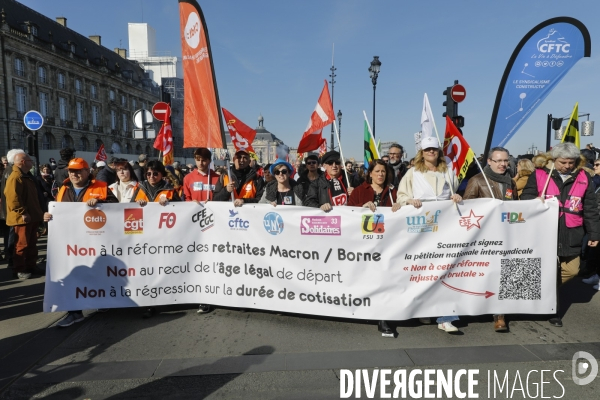 BORDEAUX, 4 ème manifestation contre la Réforme des Retraites