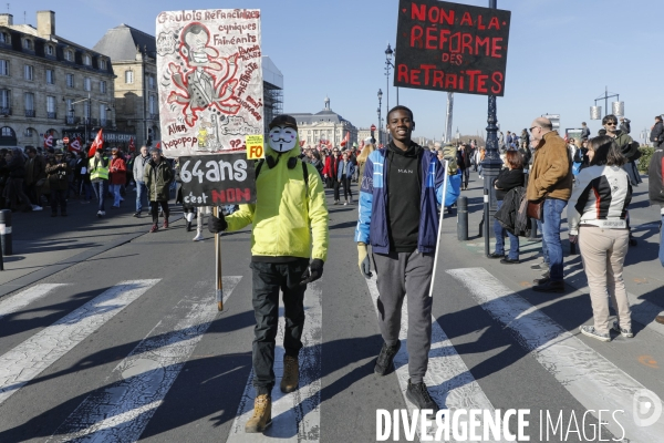 BORDEAUX, 4 ème manifestation contre la Réforme des Retraites