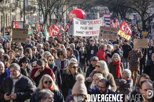 BORDEAUX, 4 ème manifestation contre la Réforme des Retraites