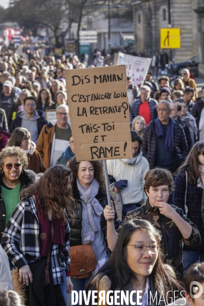 BORDEAUX, 4 ème manifestation contre la Réforme des Retraites