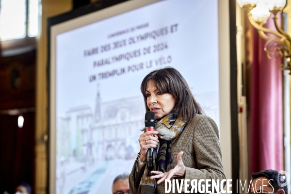 Conference presse Vélo et JO2024 Mairie de Paris et Seine Saint Denis