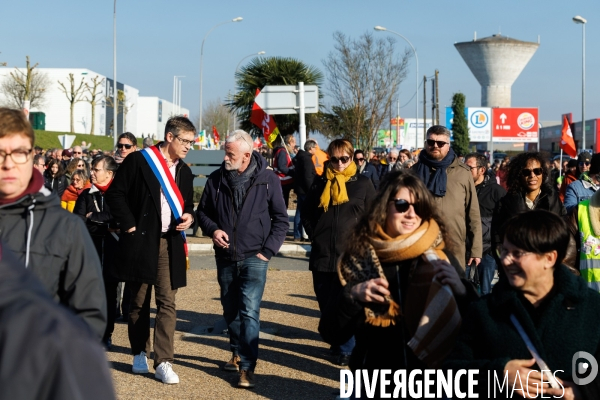Manifestation contre la réforme des retraites à Chateaubriant