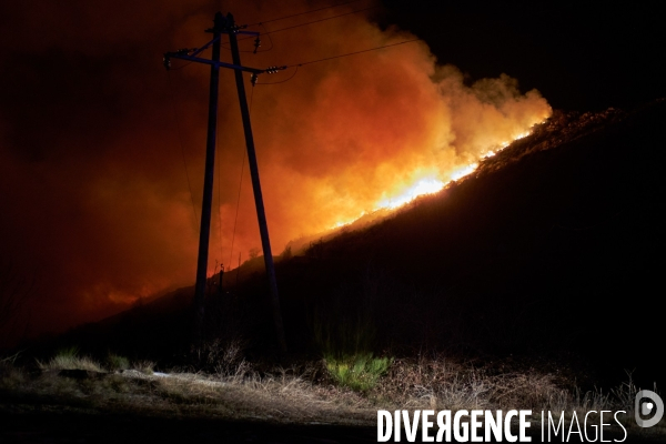 Feu d hiver en Cévennes ardèchoise