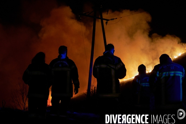 Feu d hiver en Cévennes ardèchoise