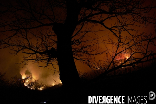 Feu d hiver en Cévennes ardèchoise