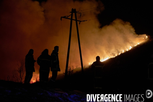 Feu d hiver en Cévennes ardèchoise