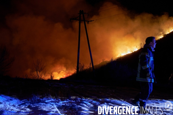 Feu d hiver en Cévennes ardèchoise