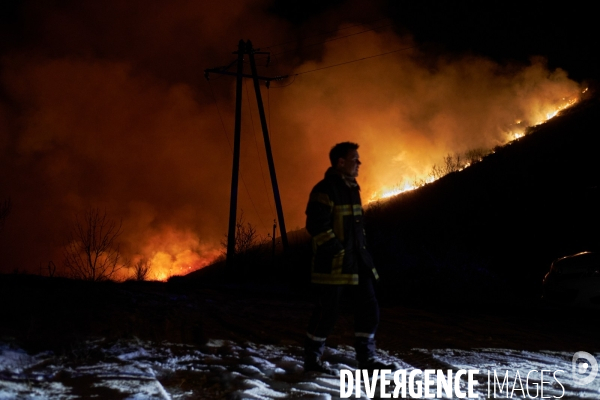 Feu d hiver en Cévennes ardèchoise