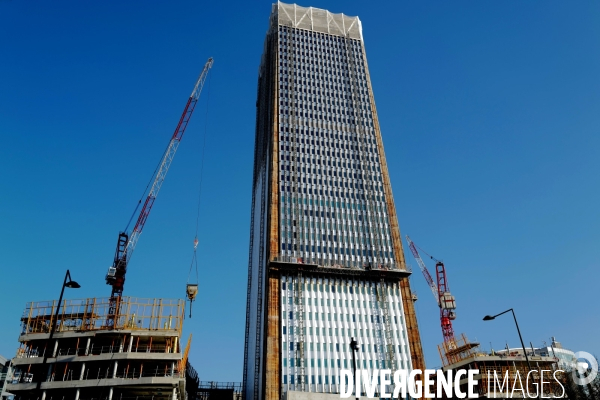 La tour Pleyel en travaux