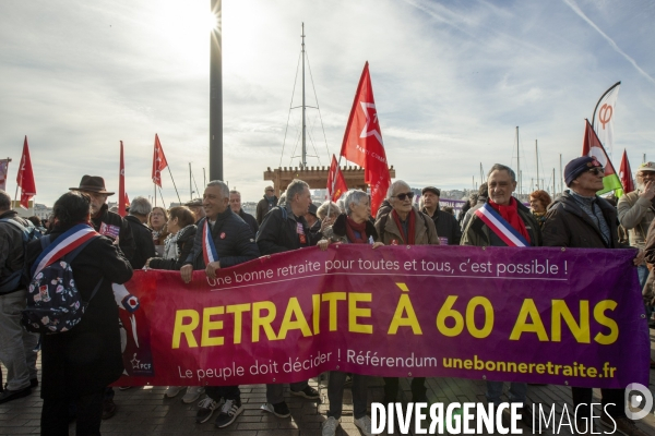 Cinquième manifestation contre la réforme des retraites à Marseille