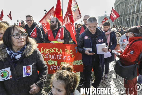 Bordeaux, 5ème manifestation contre la Réforme des Retraites