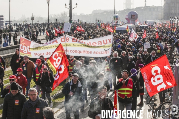 Bordeaux, 5ème manifestation contre la Réforme des Retraites