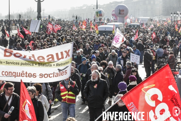 Bordeaux, 5ème manifestation contre la Réforme des Retraites