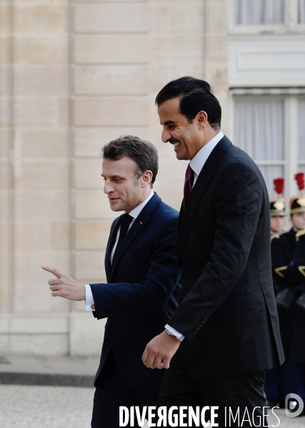 Emmanuel Macron reçoit Tamim Bin Hamad Al Thani