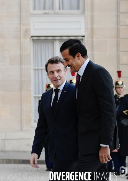 Emmanuel Macron reçoit Tamim Bin Hamad Al Thani