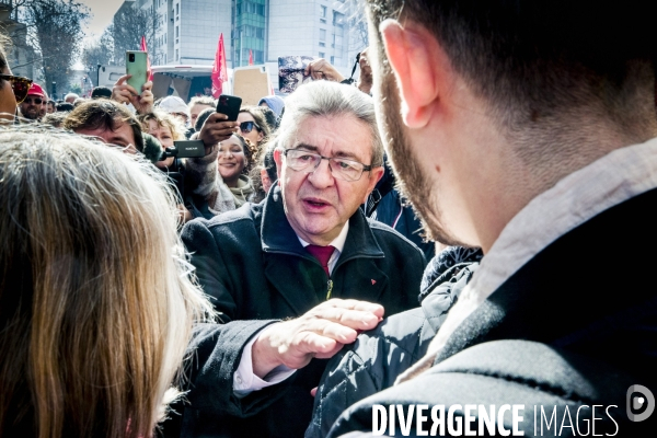 Melechon a Montpellier, 5eme Manifestation contre la reforme des Retraites