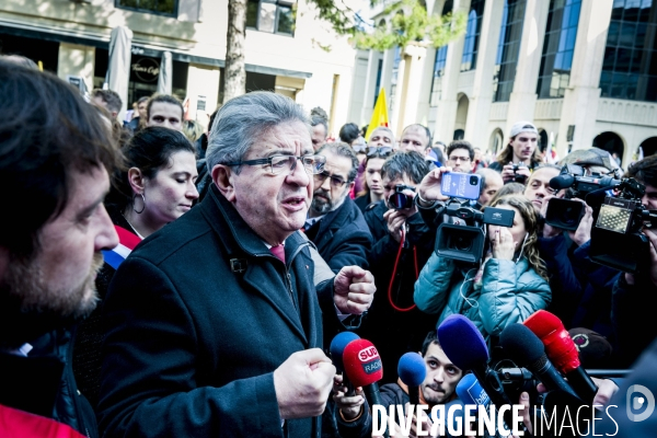 Melechon a Montpellier, 5eme Manifestation contre la reforme des Retraites