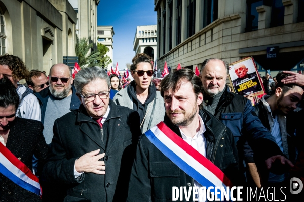 Melechon a Montpellier, 5eme Manifestation contre la reforme des Retraites